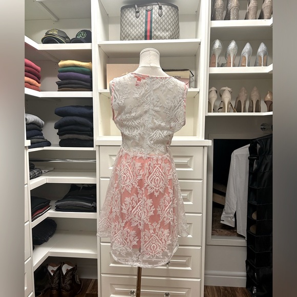 Chelsea & Violet girls pink mesh dress - Picture 2 of 4